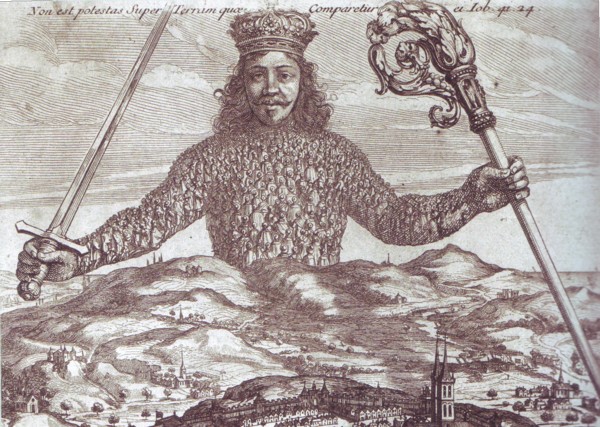 Figura alegórica del Leviathan de Thomas Hobbes