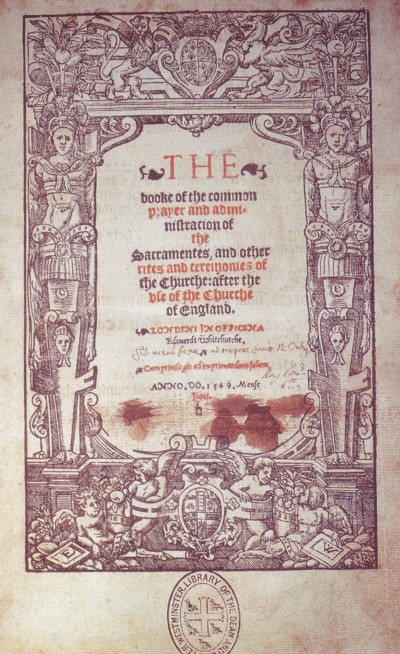 Portada del Libro de Oración Común, 1549