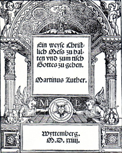Orden eclesiástico de Martín Lutero. Wittenberg, 1524