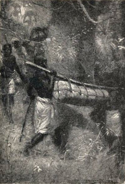 Transporte del cadáver de David Livingstone hacia el mar