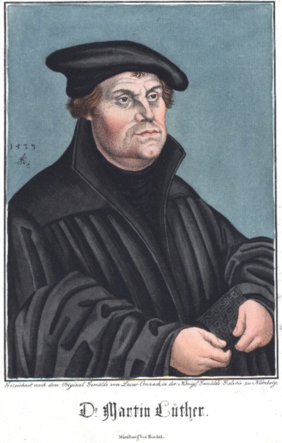Lutero, grabado de Riedel