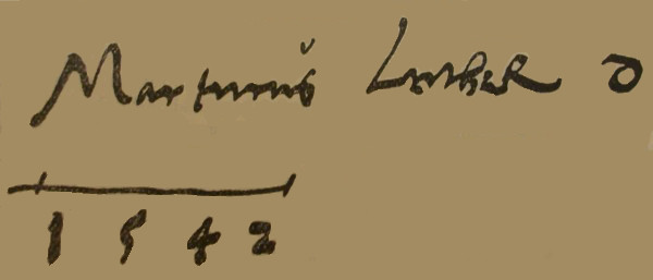 Autógrafo de Martín Lutero