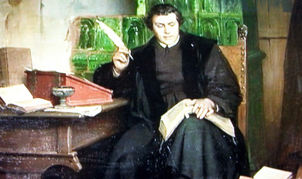 Lutero en su cuarto de estudio