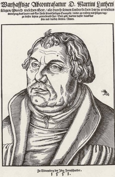 Martín Lutero, por Lucas Cranach el Viejo