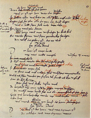 Manuscrito de Lutero; autógrafo del 