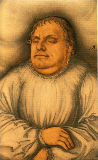 Lutero en su lecho de muerte