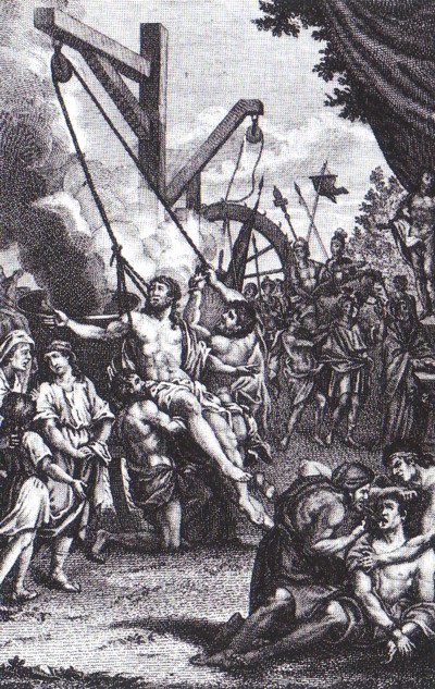 Los siete hermanos Macabeos, grabado de José Fonseca