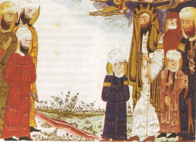 Mahoma con su hija Fátima, su yerno Alí y sus nietos