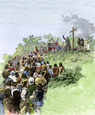 Leonard Calvert funda la colonia católica de Maryland