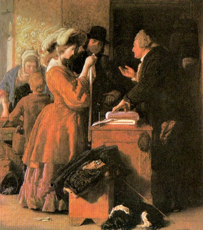 La esposa escoge el hábito, por William MulreadyMuseo Victoria y Alberto, Londres