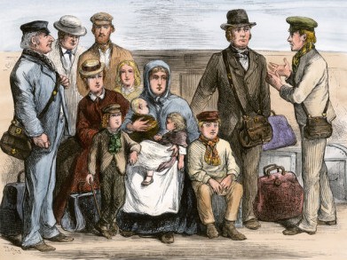 Menonitas de Rusia llegando a Nueva York