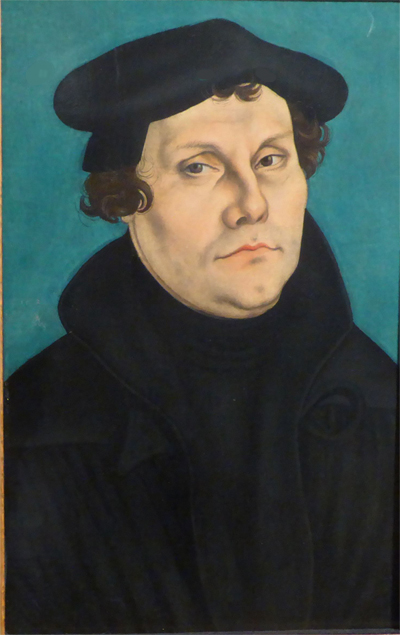 Martín Lutero, cuadro de Lucas Cranach en el castillo de Coburgo