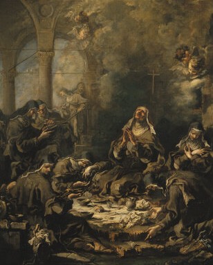 La comida de las monjas, por Alessandro Magnasco