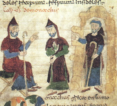 Toma de hábito de un monje, en el monasterio de Montecassino