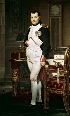 El emperador Napoleón en su estudio en las Tullerías, óleo sobre lienzo de Jacques-Louis David, 1812; en la National Gallery of Art, Washington, D.C.
