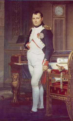 Napoleón I, emperador de los franceses, en el año 1812. Cuadro de Louis David