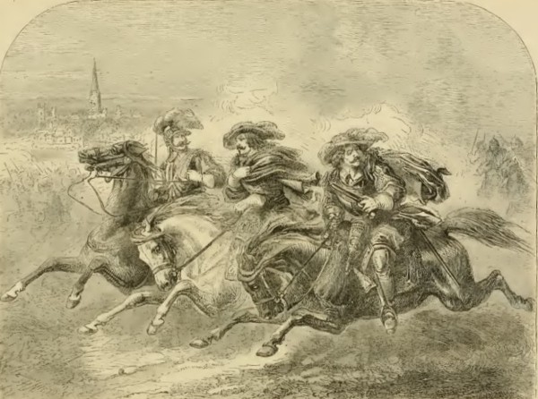 Huida de Carlos I en NasebyIlustración de Cassell's Illustrated History of England