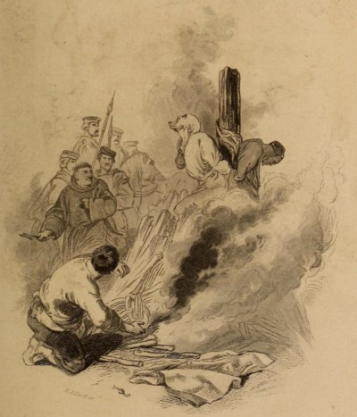 Muerte de Ridley y Latimer en Oxford