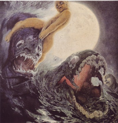 La noche, Poema del Atlántico,óleo sobre lienzo de Néstor Martín Fernández de la Torre.Museo Néstor, Las Palmas de Gran Canaria