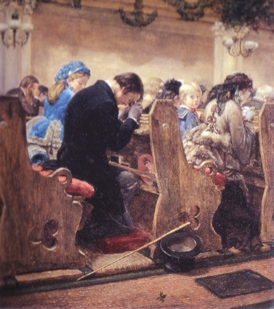 Oraciones navideñas, 1872, de Henry Bacon. Colección particular