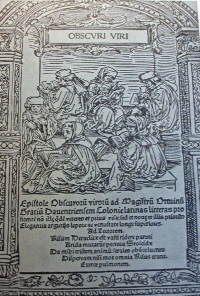 Portada de la segunda colección deEpistolæ obscurorum virorum. Hagenau, 1517