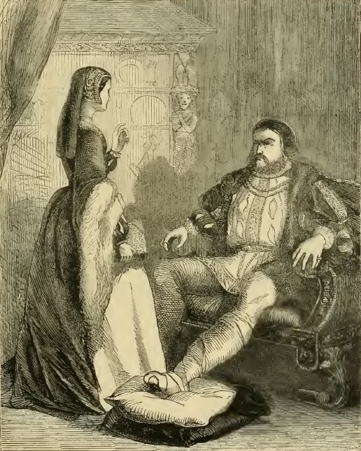 Catalina Parr y Enrique VIIIIlustración de Cassell's Illustrated History of England