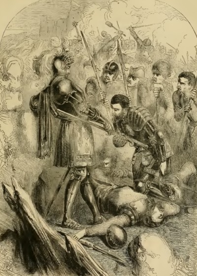 Francisco I capturado en la batalla de Pavíailustración de Cassell's Illustrated History of England