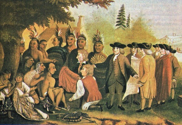 Tratado de William Penn con los indios, en la fundación de la provincia de Pensilvania