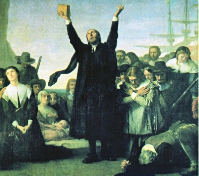 Desembarco de los padres peregrinos en Cape Cod (Plymouth)