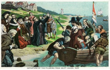 Partida de los peregrinos desde Holanda