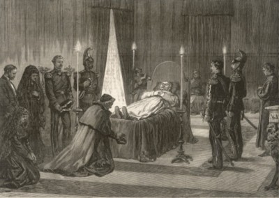 Pío IX en su lecho de muerte