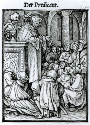 El predicador y la muerte,de Hans Holbein el Joven, c. 1538