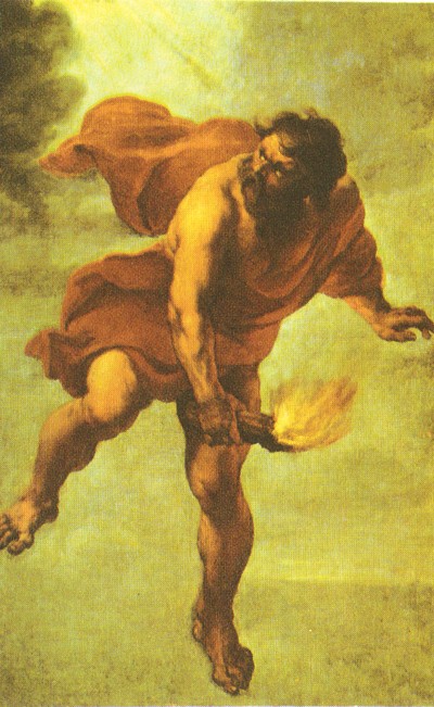 Prometeo trayendo el fuego, por Jan Cossiers.Museo del Prado, Madrid