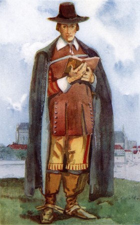 Indumentaria en el tiempo de Cromwell,por Dion Clayton Calthrop