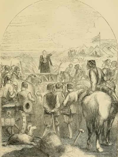El campamento puritanoilustración de Cassell's Illustrated History of England