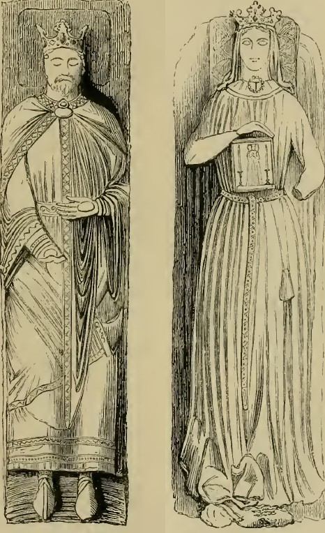 Efigies de Ricardo y Berenguela en la tumba en FontevraultIlustración de Cassell's Illustrated History of England