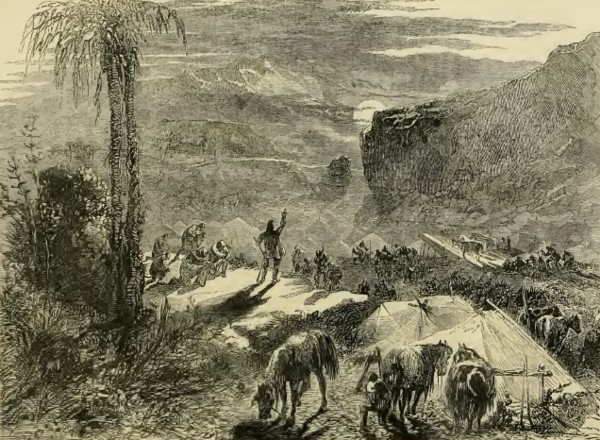 El campamento de los cruzados cerca de JerusalénIlustración de Cassell's Illustrated History of England