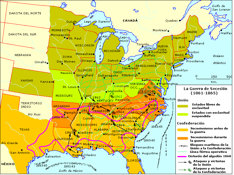 DIVISIONES DENOMINACIONALES POR LA CUESTIÓN DE LA ESCLAVITUD