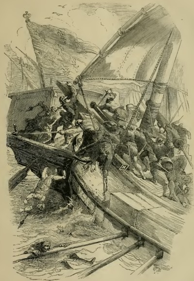 Batalla de SluysIlustración de Cassell's Illustrated History of England