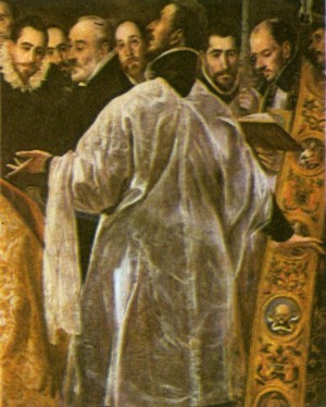 Sobrepelliz. Detalle de El entierro del conde Orgaz,por el Greco. Iglesia de Santo Tomé, Toledo