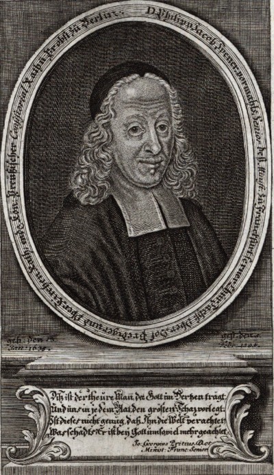 Philipp Jakob Spener, grabado de Joseph de Montalegre