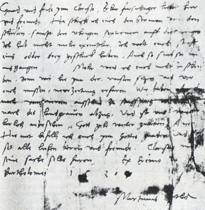 Carta de Lutero a Spengler desde Coburgo