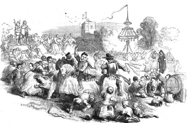 Observancia del domingo, según el Libro de Deportes del rey Jacobo IIlustración de Cassell's Illustrated History of England