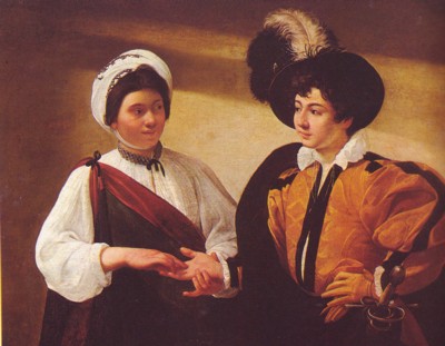 La buenaventura, óleo sobre lienzo de Caravaggio. Museo del Louvre, París