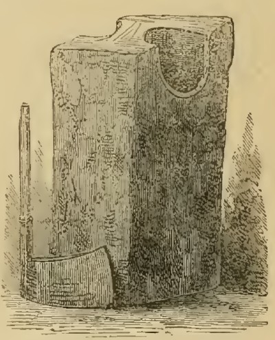Tajo y hachaIlustración de Cassell's Illustrated History of England
