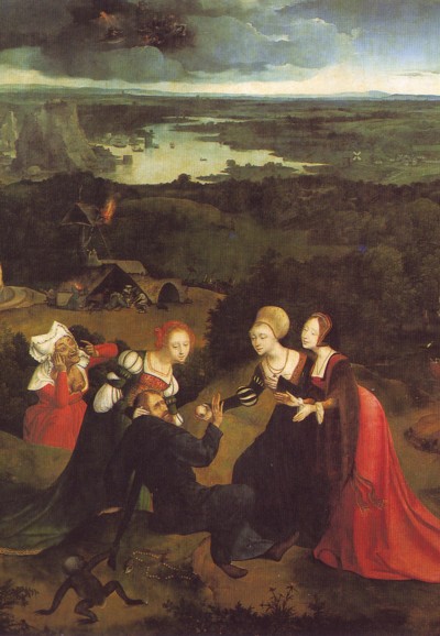 Las tentaciones de San Antonio abad, tabla de Joachim Patinir. Museo del Prado, Madrid