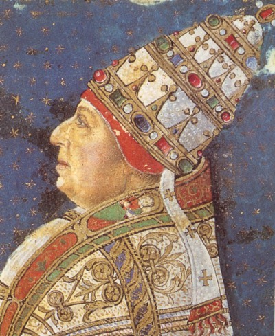 Alejandro VI con la tiara pontificia. Museos del Vaticano. Roma