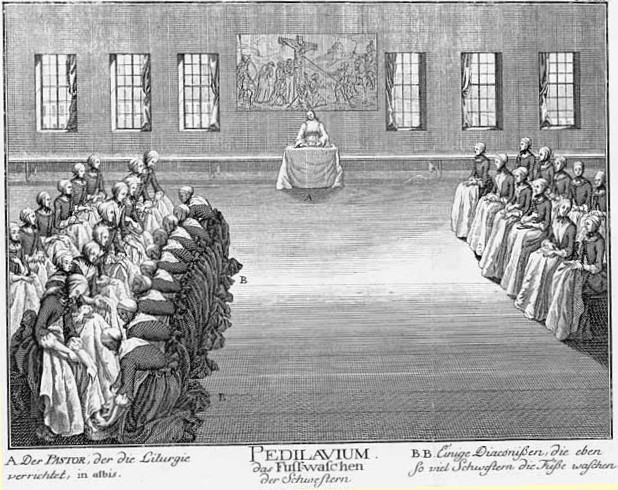 Lavamiento de pies en la Unitas Fratrum