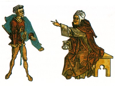 Prestamista medieval. Miniatura del siglo XI