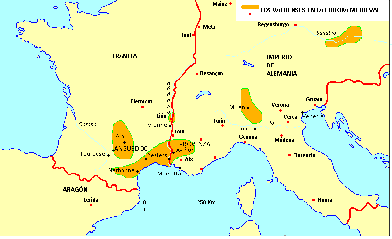 Mapa de influencia valdense